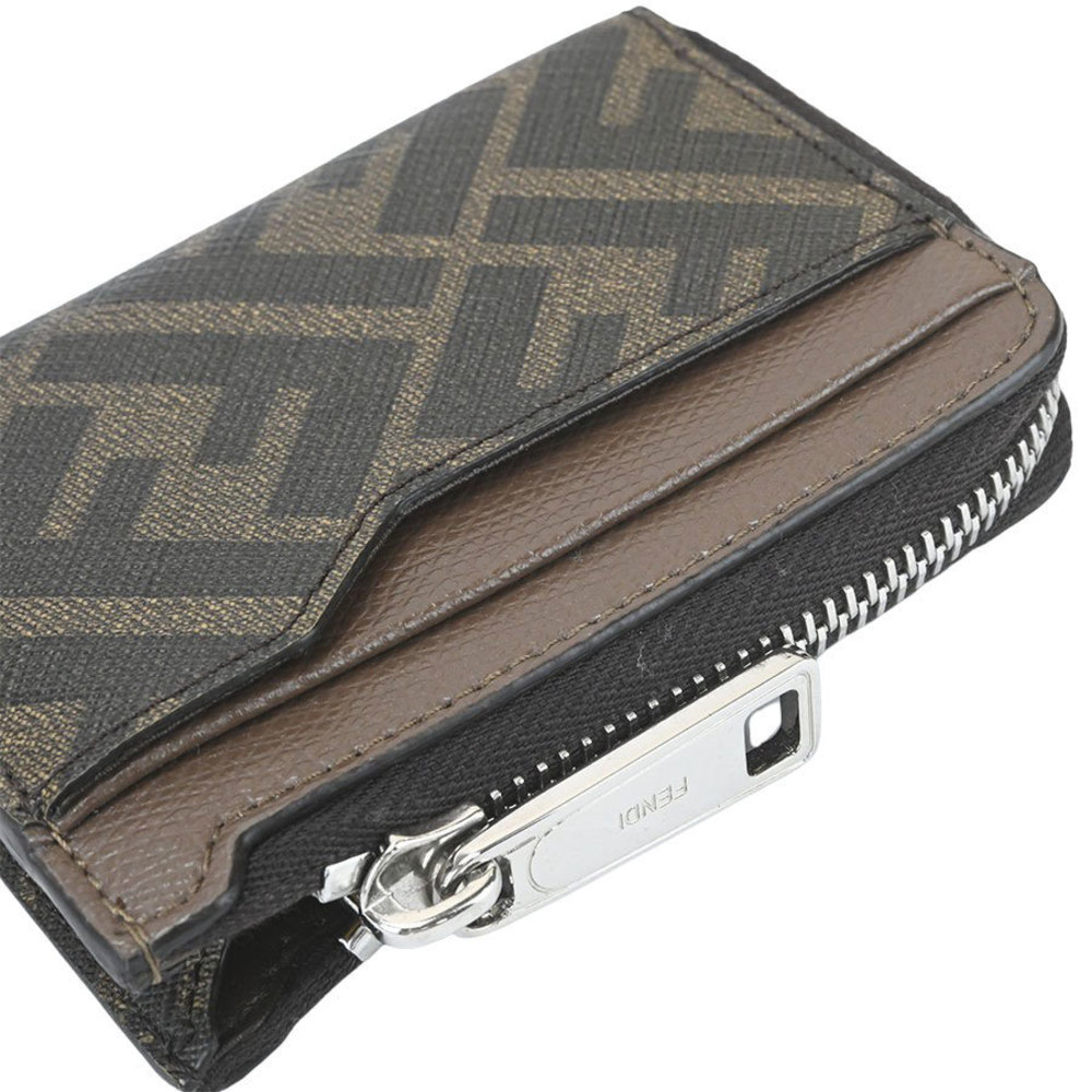 Fendi Ff Fabric Card Case Zucca Pattern Brown - image 8